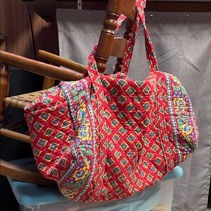 Vera Bradley Red Quilted Tote Bag